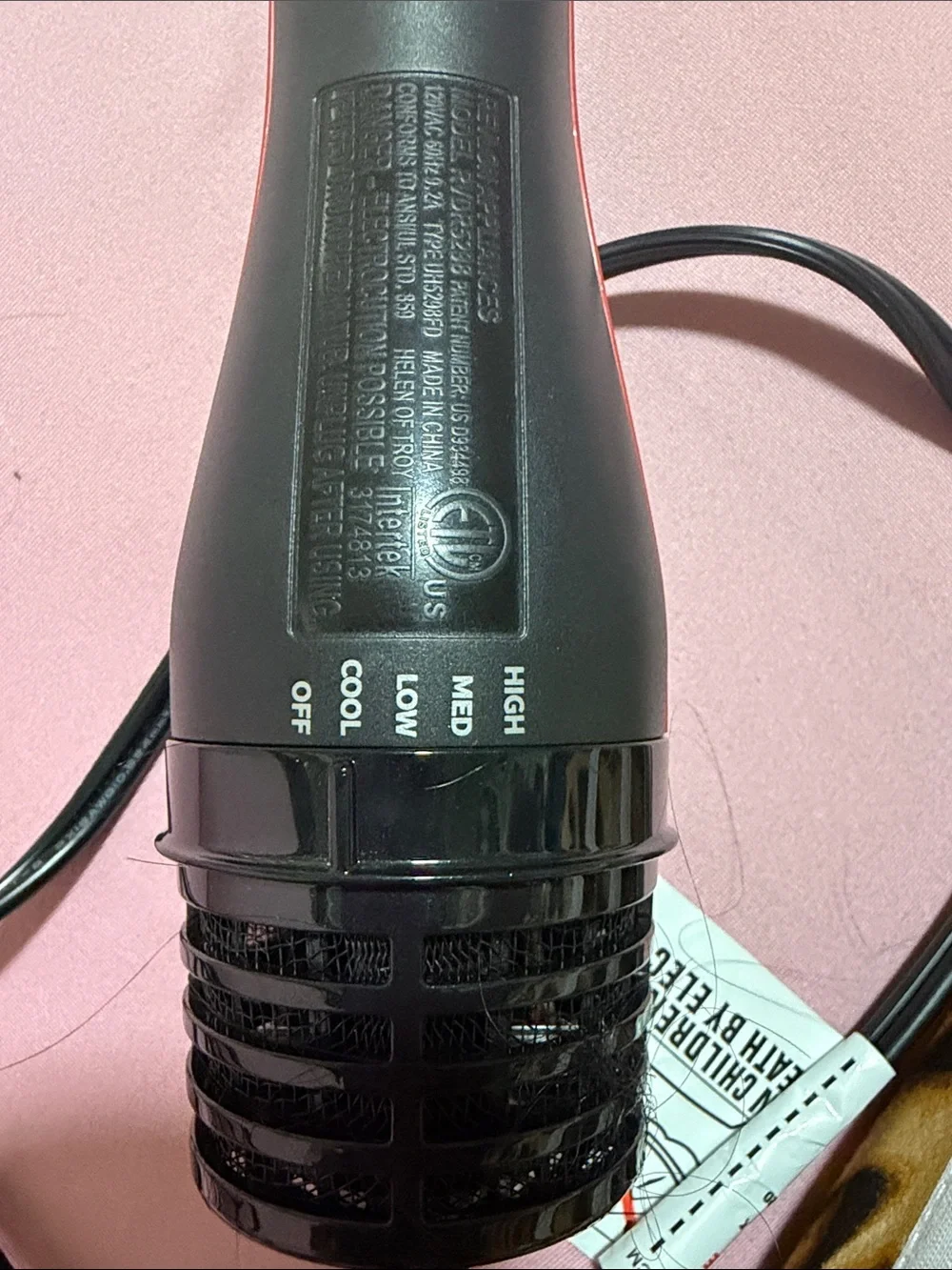 Revlon Black and Red Hot Air Styling Brush